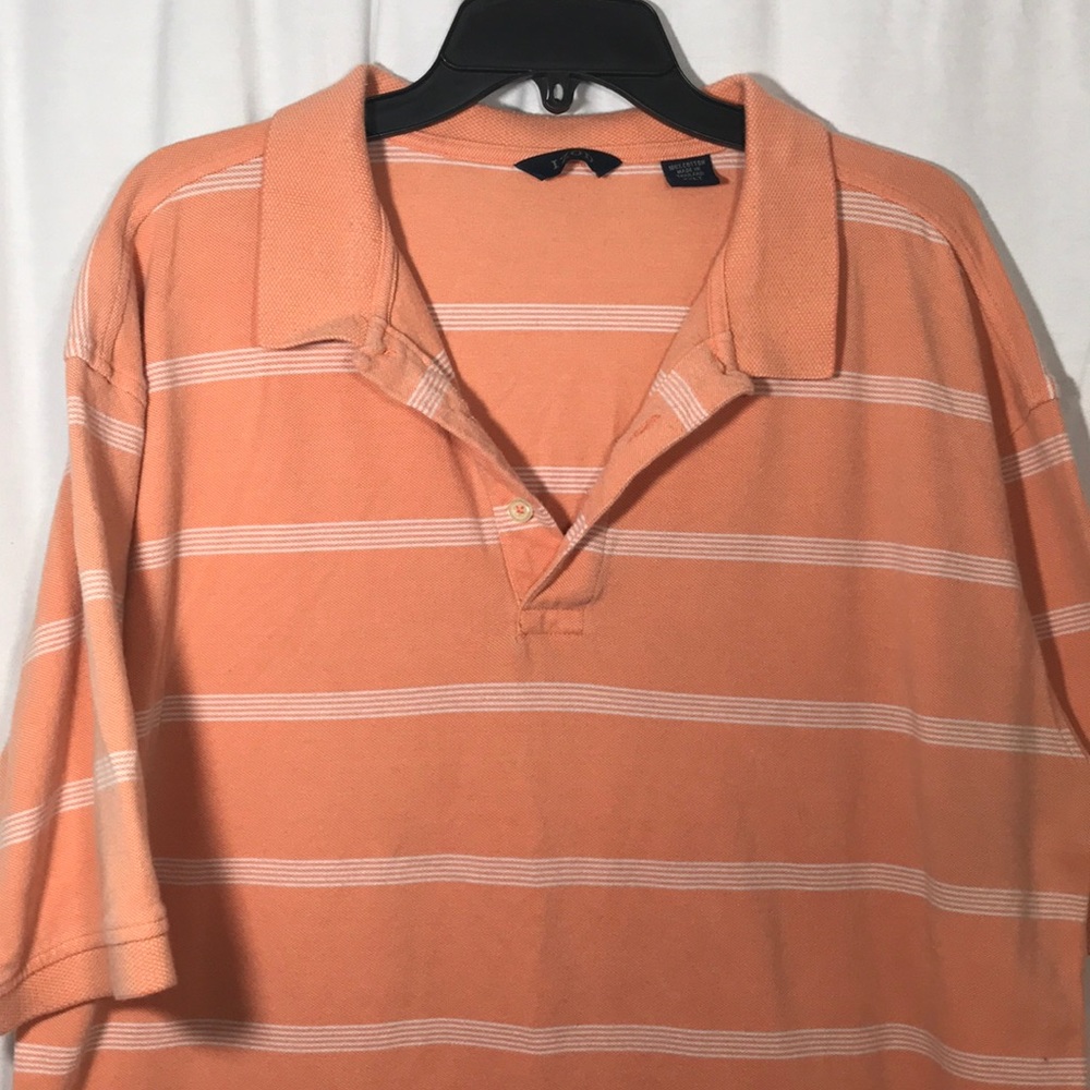 Izod 2XLT Men’s Orange & White Polo - Picture 1 of 3